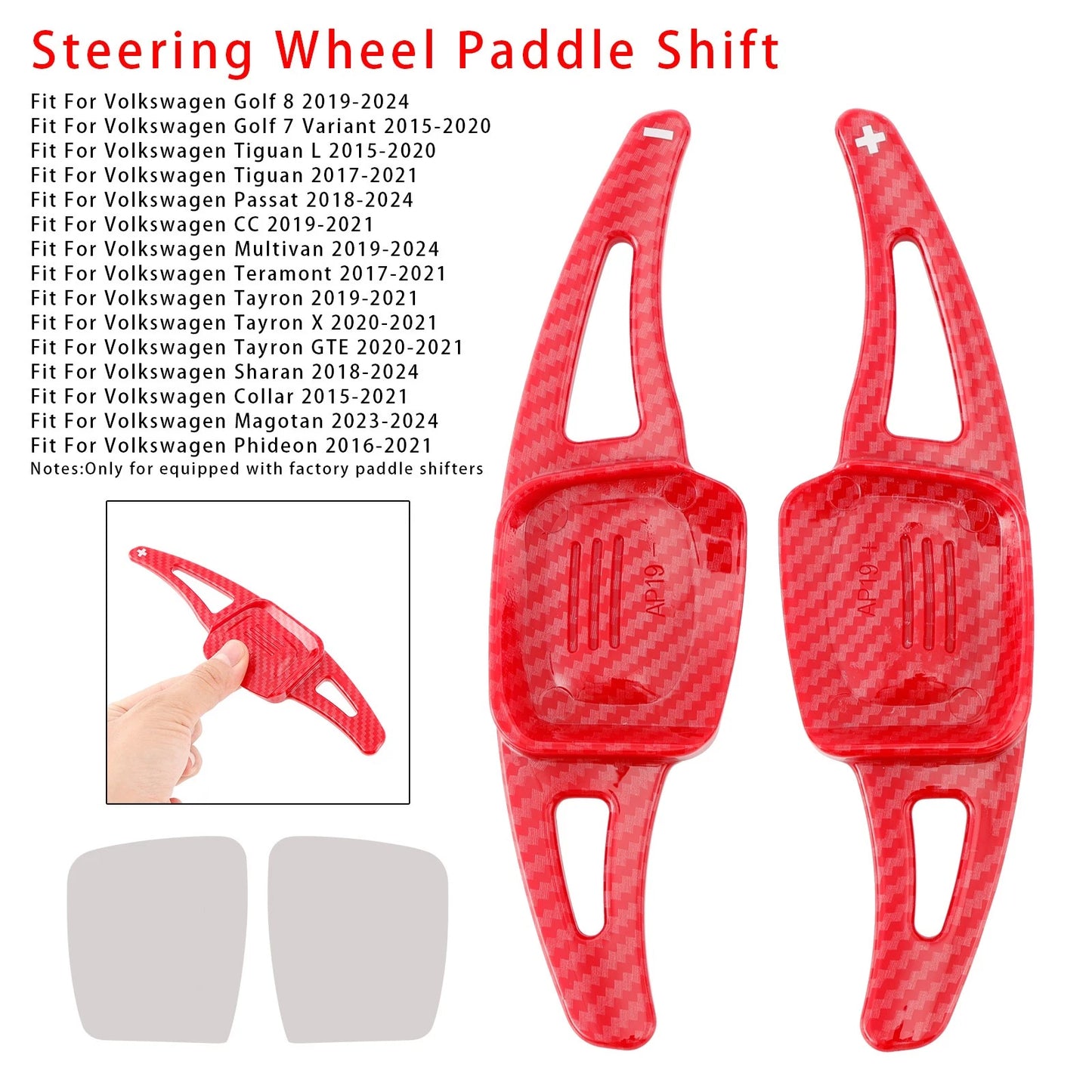 Shift Paddle Extensions for VW Golf 8, Tiguan B# (2020–2023)