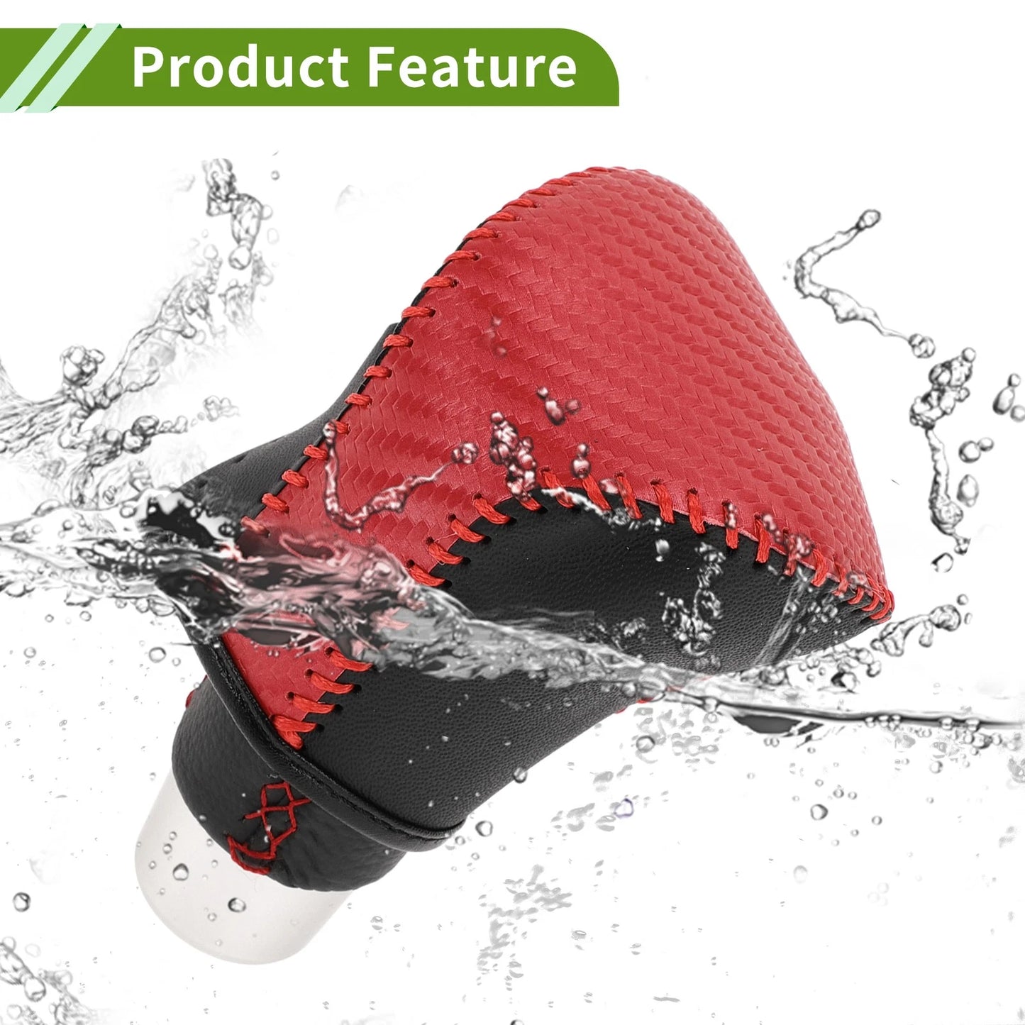 1 Pc Gear Shift Knob Cover for Lexus ES300h (2018-2023) Red Carbon Fiber