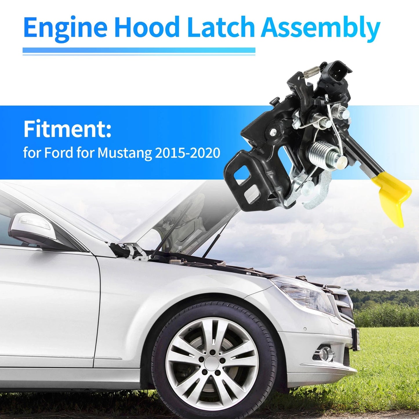 Hood Latch Lock for Ford Mustang (2015–2019) FR3Z-16700-A FR3Z-16700-B