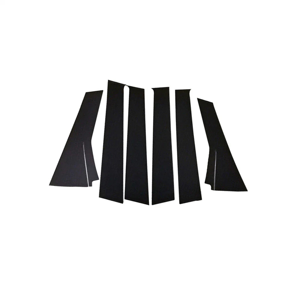 Glossy Black Door Window Pillar Post Covers for Honda Fit Jazz (2014-2019)
