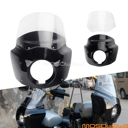 ABS Headlight Fairing w/ 11'' Clear Windshield for Harley Sportster XL (2004-2023)