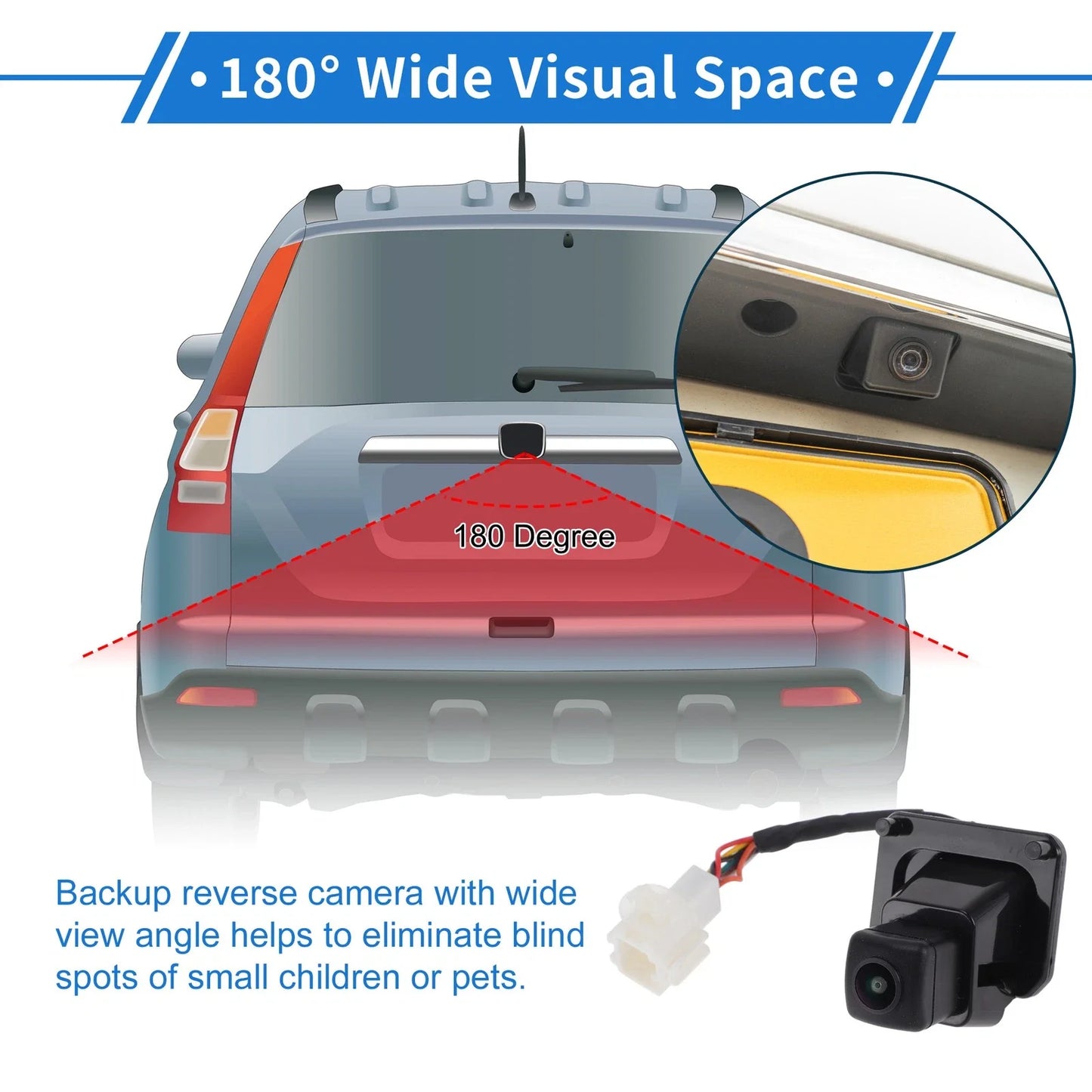 Rear View Camera for Honda CR-V 2014-2017, 120-180° Backup Park Assist