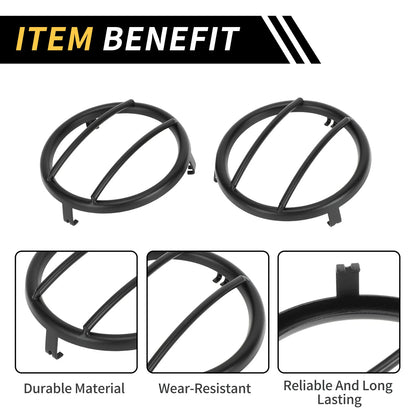 2X Turn Signal Light Grill Guard Protector Cover for Jeep Wrangler (2007–2017)