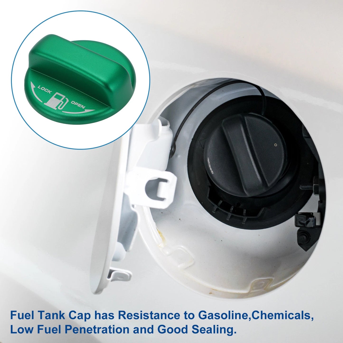 Metal Gas Fuel Tank Cap Cover Trim Sticker for Toyota Hiace (200 Series)