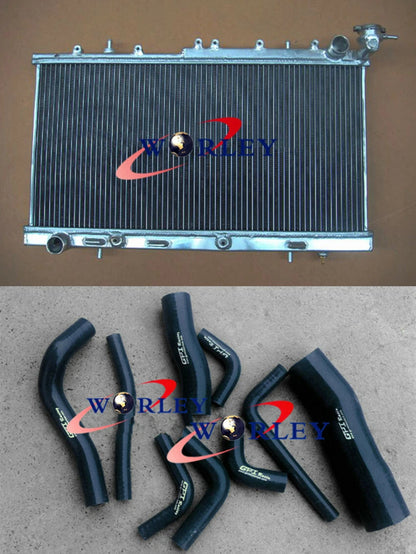 Aluminum Radiator & Hose for Nissan Pulsar N14 GTIR SR20DET (1991–1999)