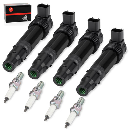 Set of 4 Ignition Coils for Kawasaki Ninja ZX-6R ZX-6RR (2003–2006)