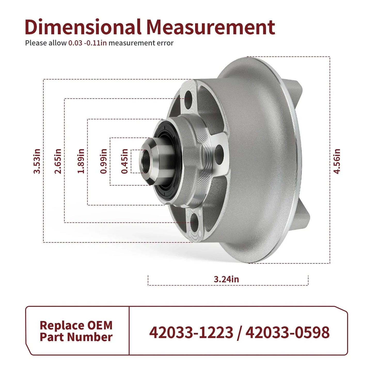 Rear Hub Coupling Assembly for Kawasaki KLX110R (2021–2024)