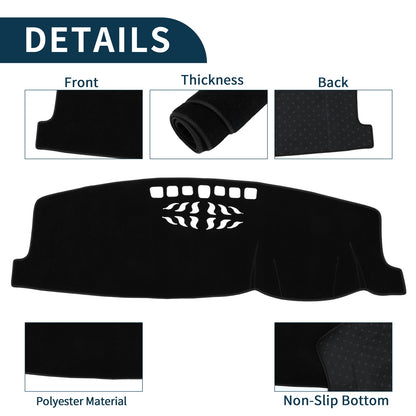 Dashboard Dash Cover Mat for Volvo S90 (2017–2019) Sun Protector Black
