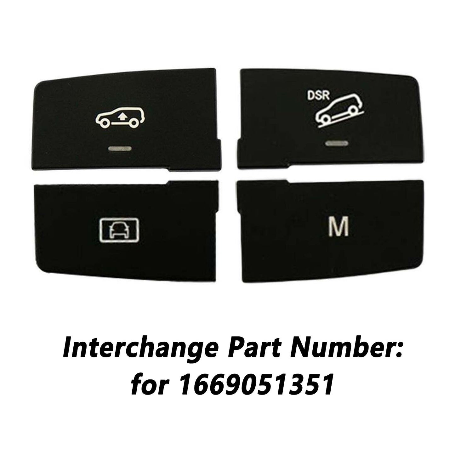 Set of 4 Center Switch Buttons for Mercedes Benz ML GL GLE GLS (2012–2020)