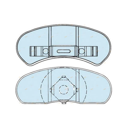 Set of 4 Rear Disc Brake Pads for Ford LTD FC (1973–1982) RWD Sedan