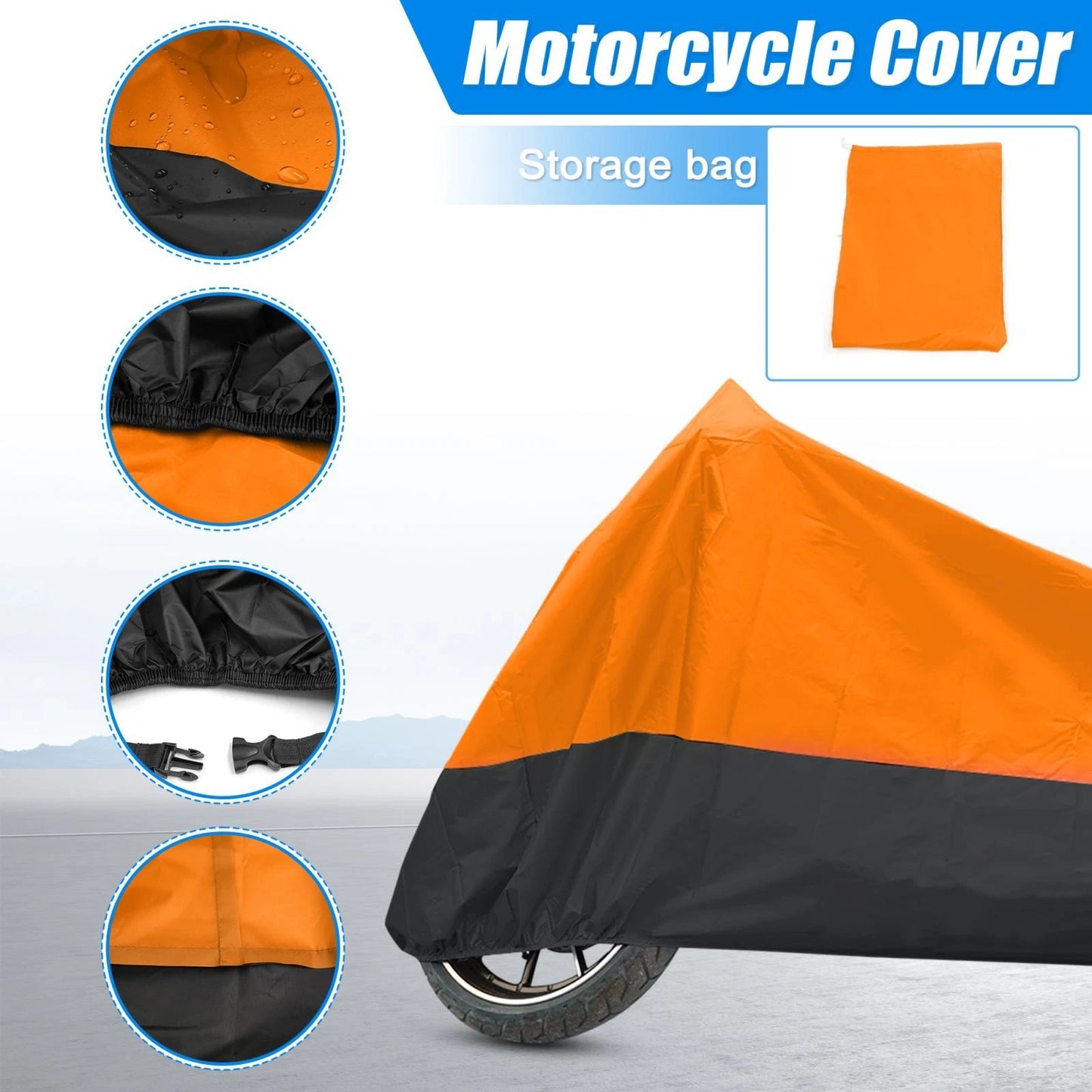 Motorbike Cover for Yamaha Scooter (Universal, Waterproof, 180T, XXXL)