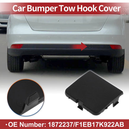 Rear Tow Hook Cover Cap for Ford Focus 2012–2017 No. 1872237 Black 1 Pc