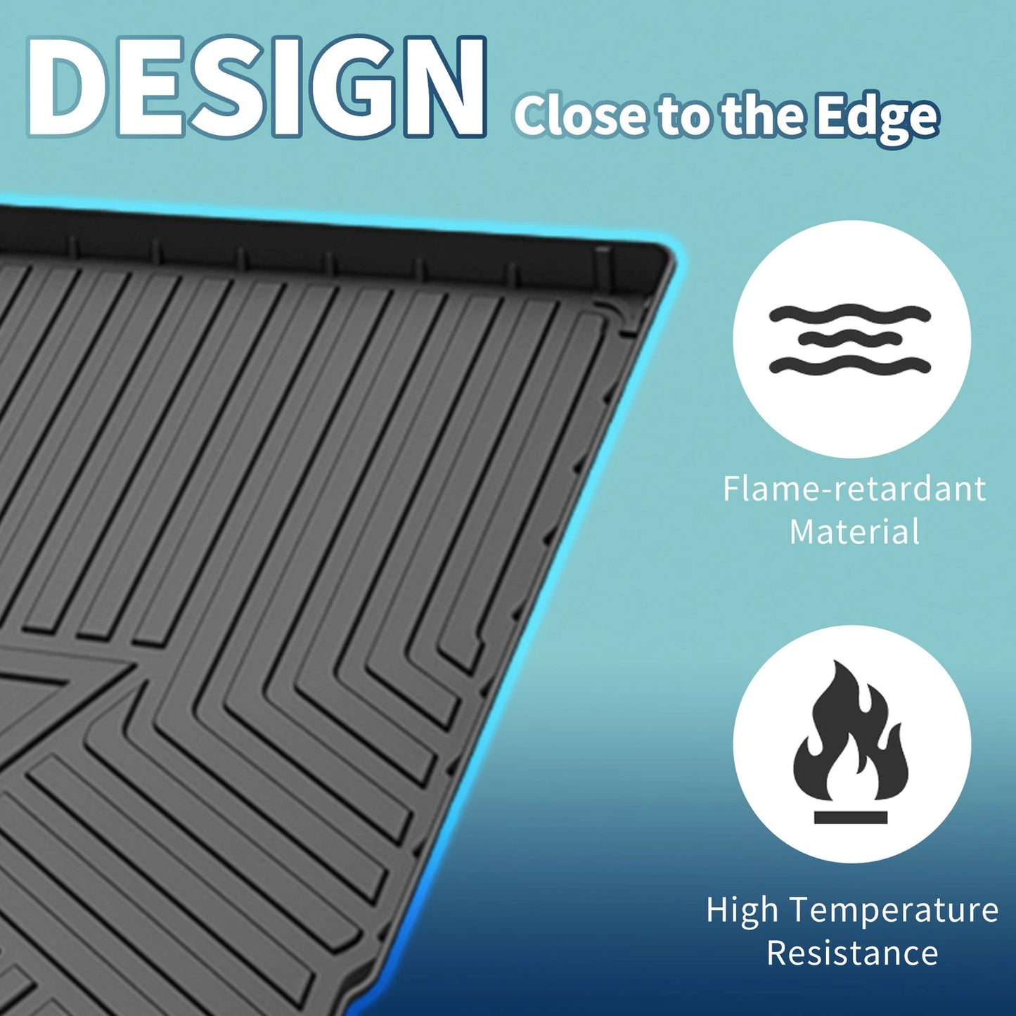 Flat Face Cargo Liner Rear Trunk Mat for Porsche Cayenne (2011–2017) TPE