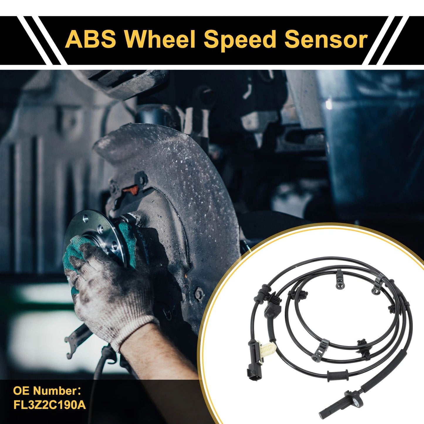 ABS Wheel Speed Sensor No.FL3Z2C190A for Ford F150 (2015–2017) Rear Right