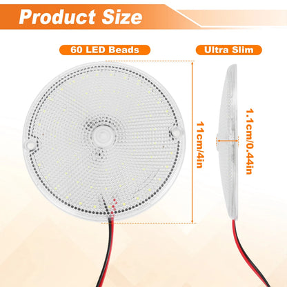 LED Interior Dome Light for Car SUV RV Van (12V 24V)