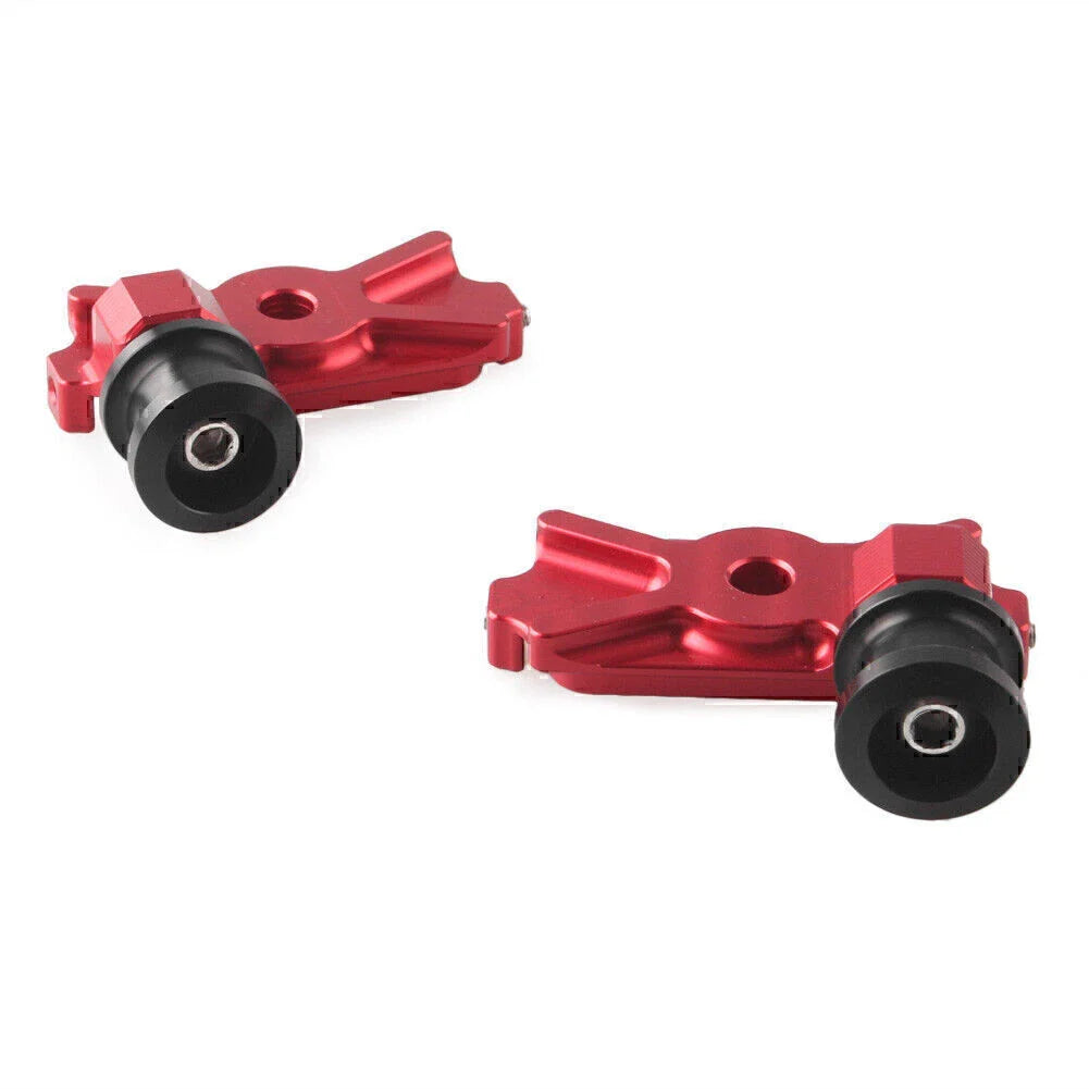 Red CNC Swingarm Spool Adapters for Kawasaki Ninja 250 300 (2013-2023)