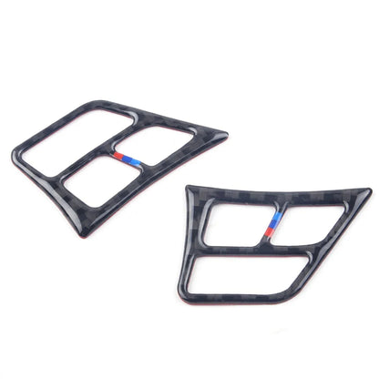 2 x Carbon Fiber Steering Wheel Knobs Covers for BMW 3 Series E90 (2005-2012)