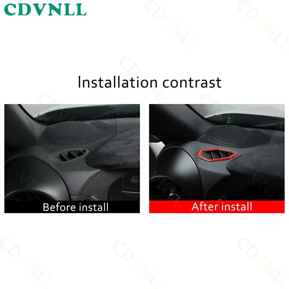 Red Carbon Fiber Dashboard Vent Trim for Subaru BRZ GR86 (2022–2024)