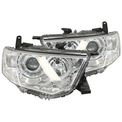 2X Clear Projector Headlights for Mitsubishi Challenger (2009–2013)