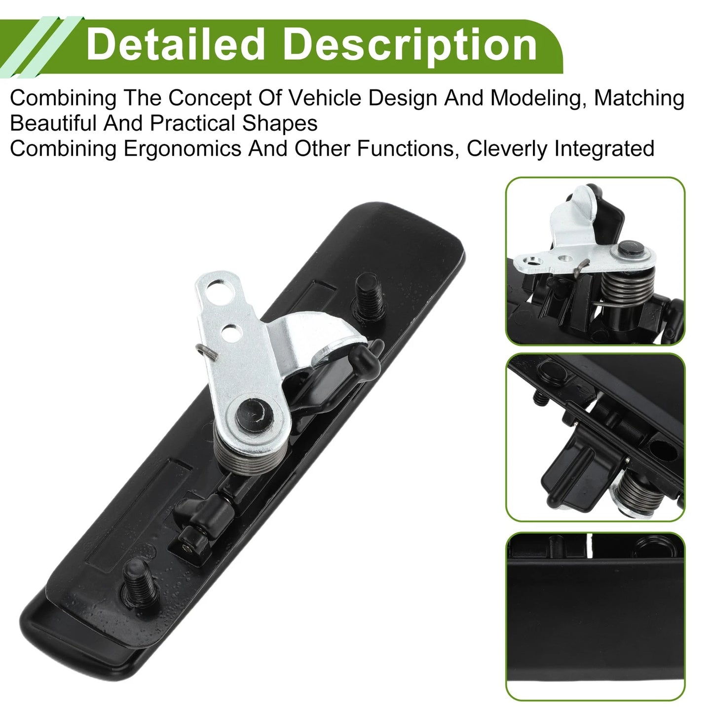 Exterior Door Handle for Chevrolet Astro (1992–2005) Front Right Black Plastic