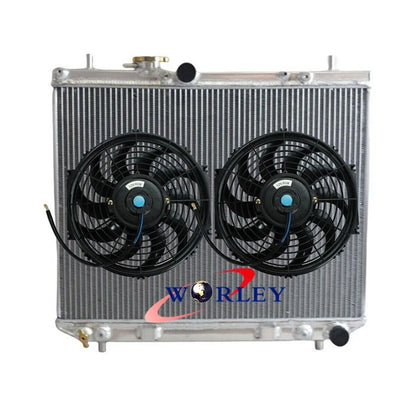2Row Aluminum Radiator with Fan for Daihatsu Terios J100 J102 (1997–2005)