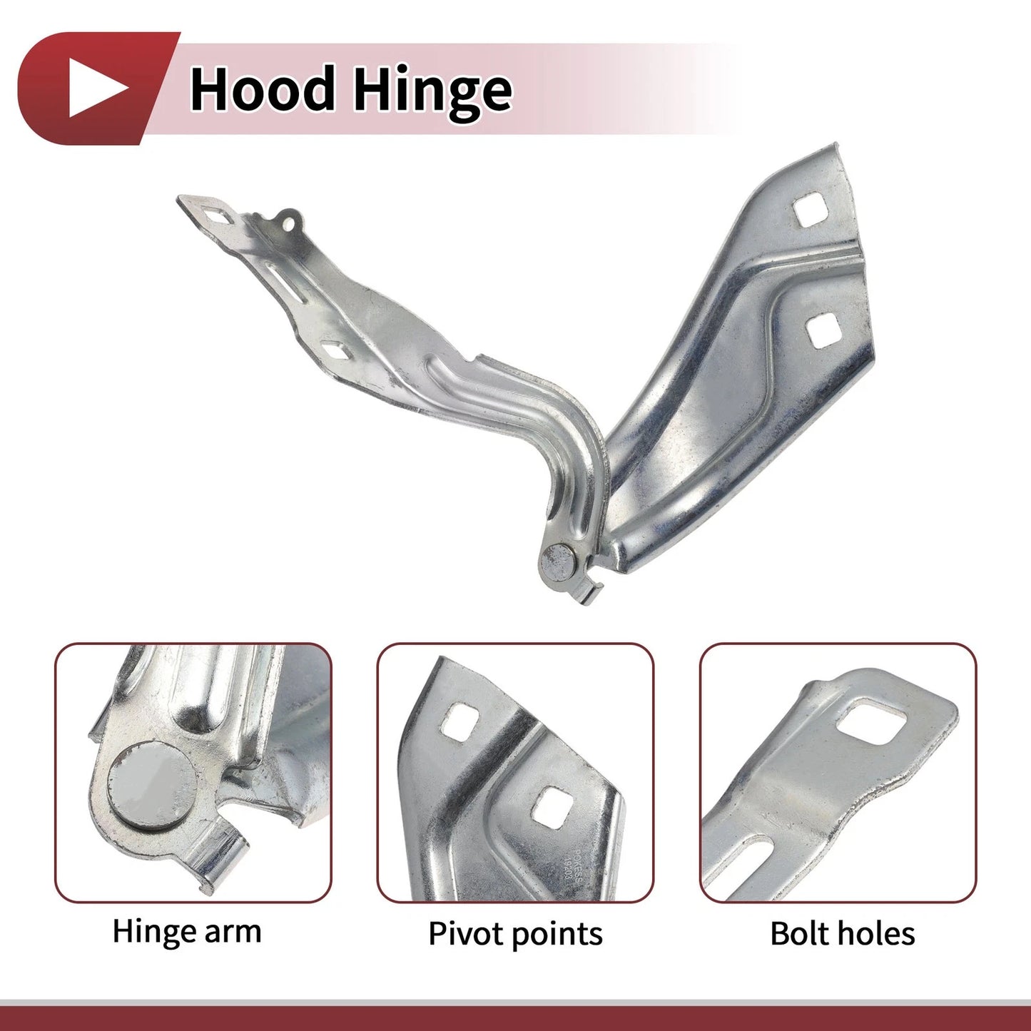 Hood Hinge for Ford Escort (2019) Left Side, Part Number: 1 pcs