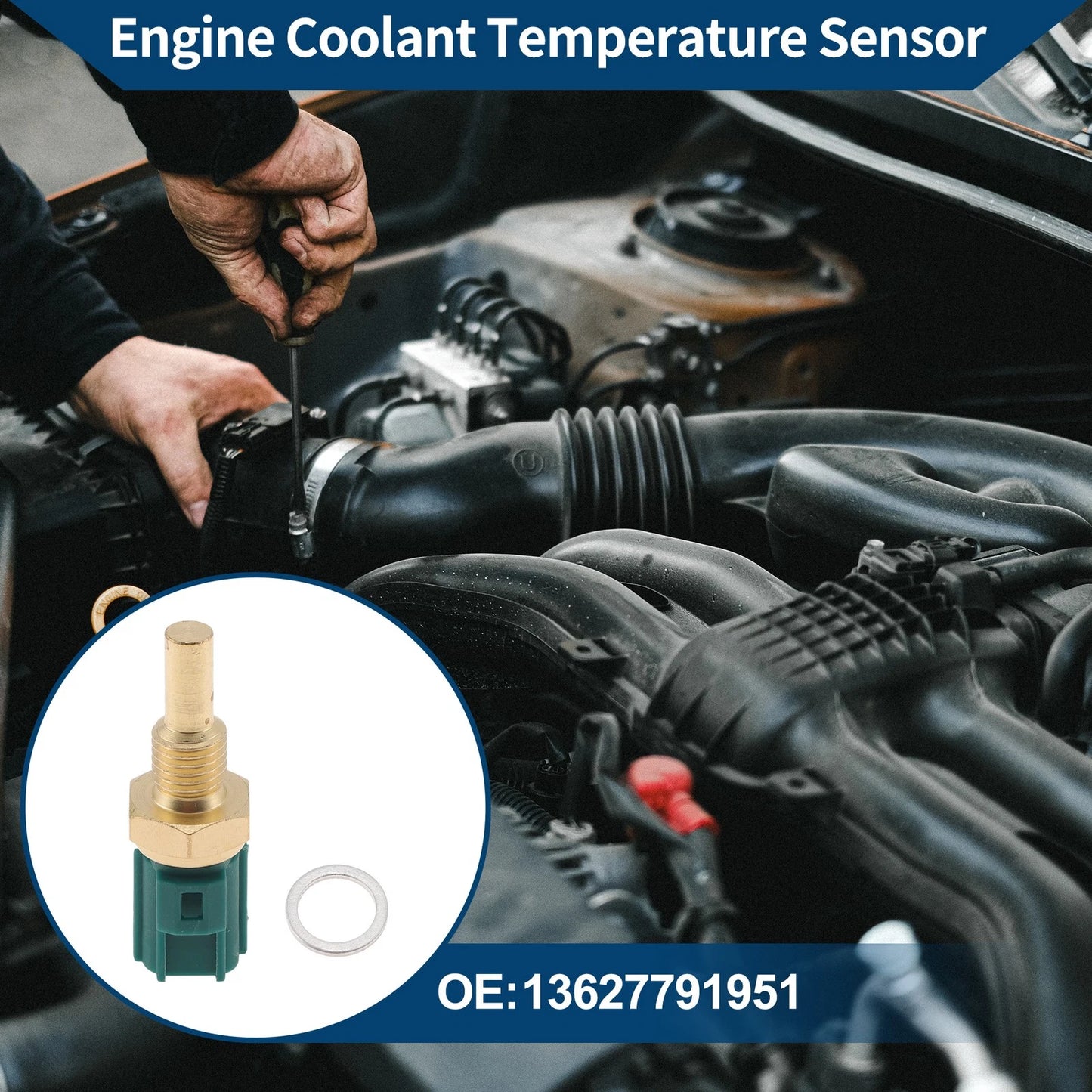 Engine Coolant Temperature Sensor for BMW (2000–2006) No. 13627791951