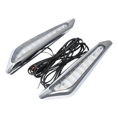 Front Brake Fork Mounted LED Amber Lights for Honda GL1800 (2018-2025)