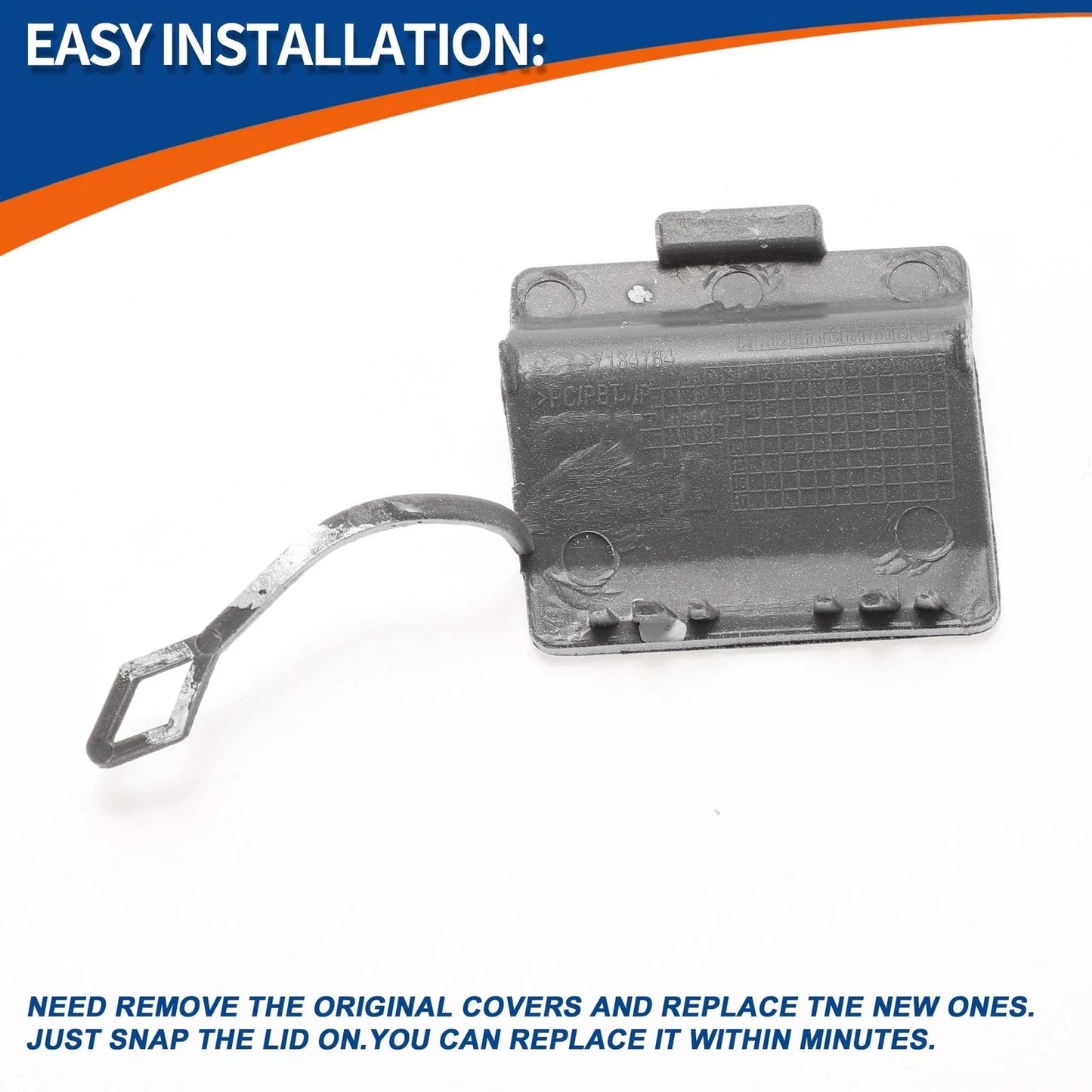 Rear Bumper Tow Hook Cover for BMW 5 Series F10 Titan Silver