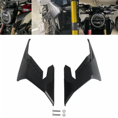Black Fairing Winglets  Side Fin Trim Covers for Honda CB650R (2018-2024)