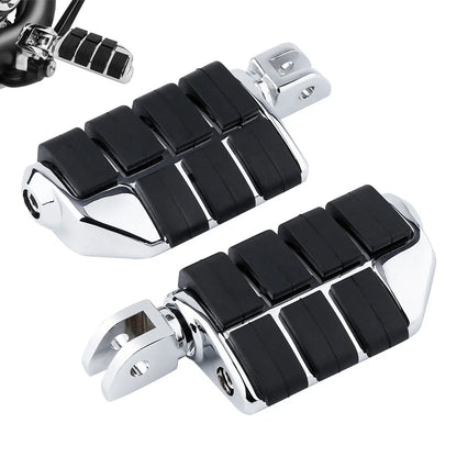 2x Footpegs Footrests Chrome Driver for Harley Softail Street Bob (2018-2025)