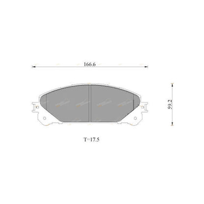 Set of 4 Front Disc Brake Pads for Lexus RX350 (2009–2014)