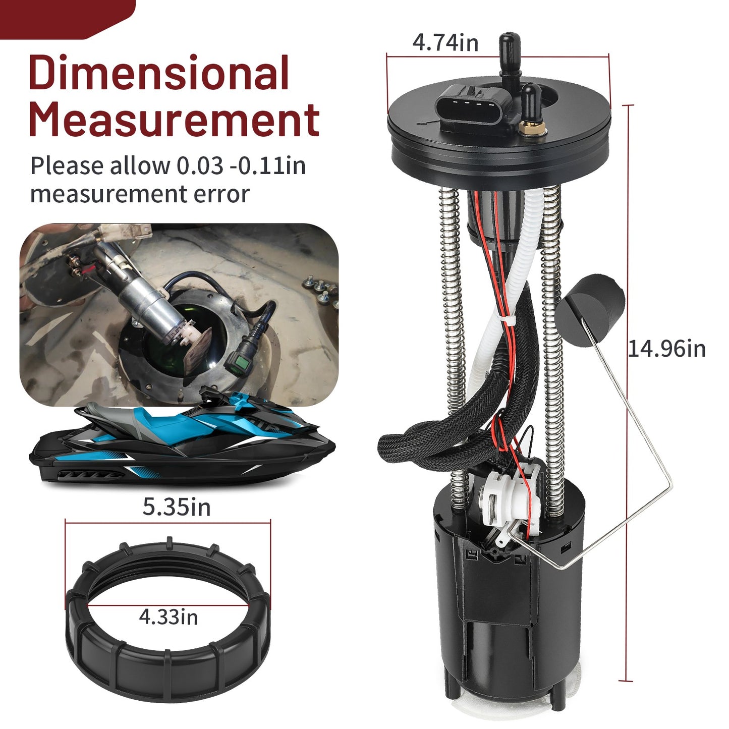 Fuel Pump Assembly for Sea-Doo RXP X 255 RXT 215 260 Wake 155 Pro 215 (2007–2019)