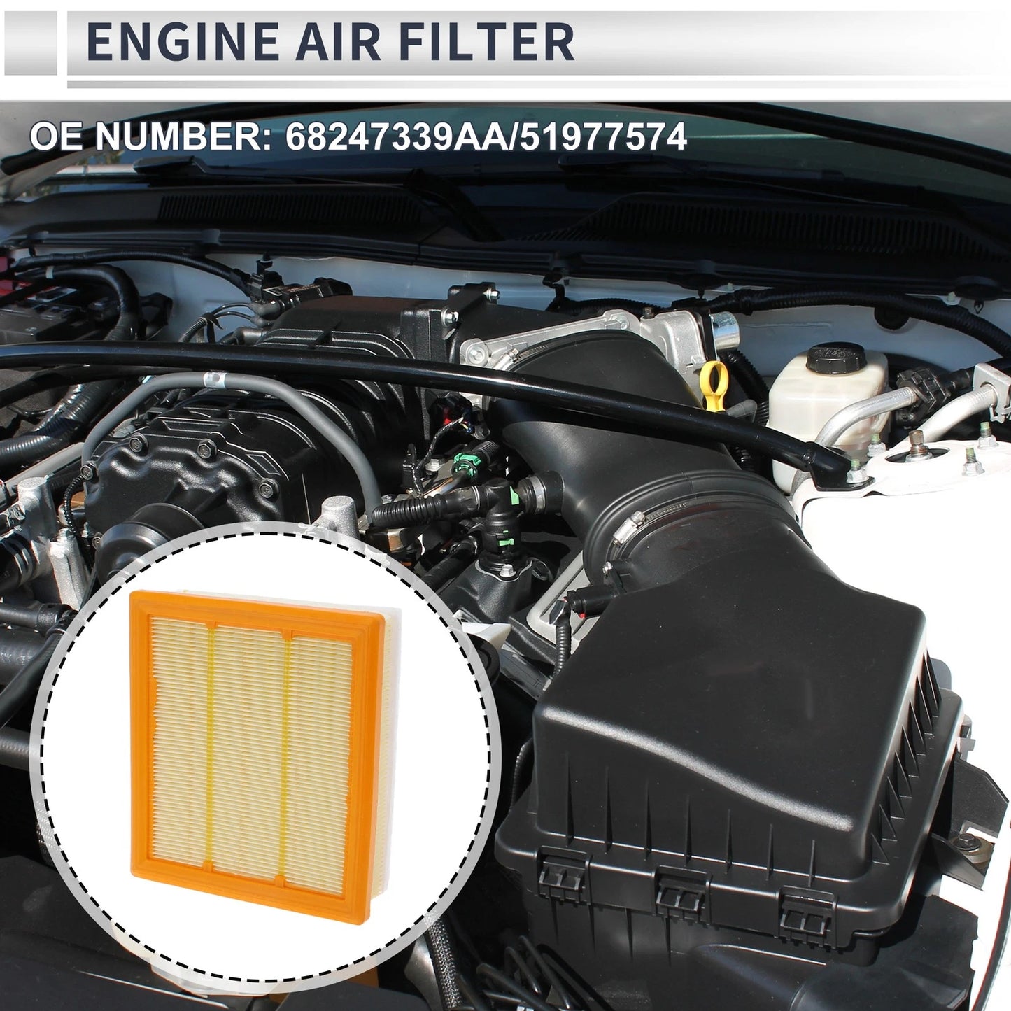 Air Filter No. 68247339AA/51977574 for Jeep Compass (2017–2022)