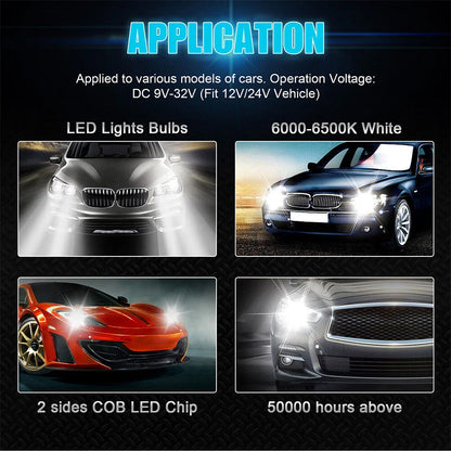 H11 LED Light Bulbs Super Bright White for Car
