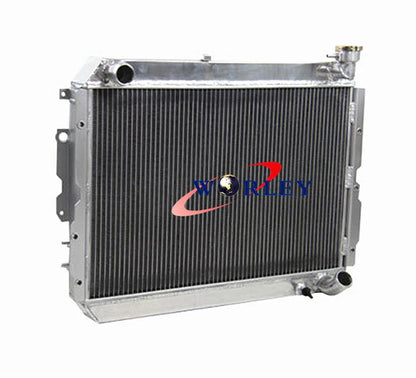 Aluminum Radiator + Fans for Toyota Landcruiser 60 Series FJ60 FJ61 FJ62 (1980-1990)