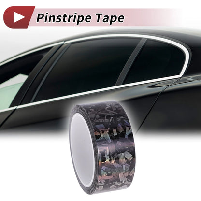 Pinstripe Tape 40mm x 8.5m for Car Motorcycle Boat Laser Silver Tone