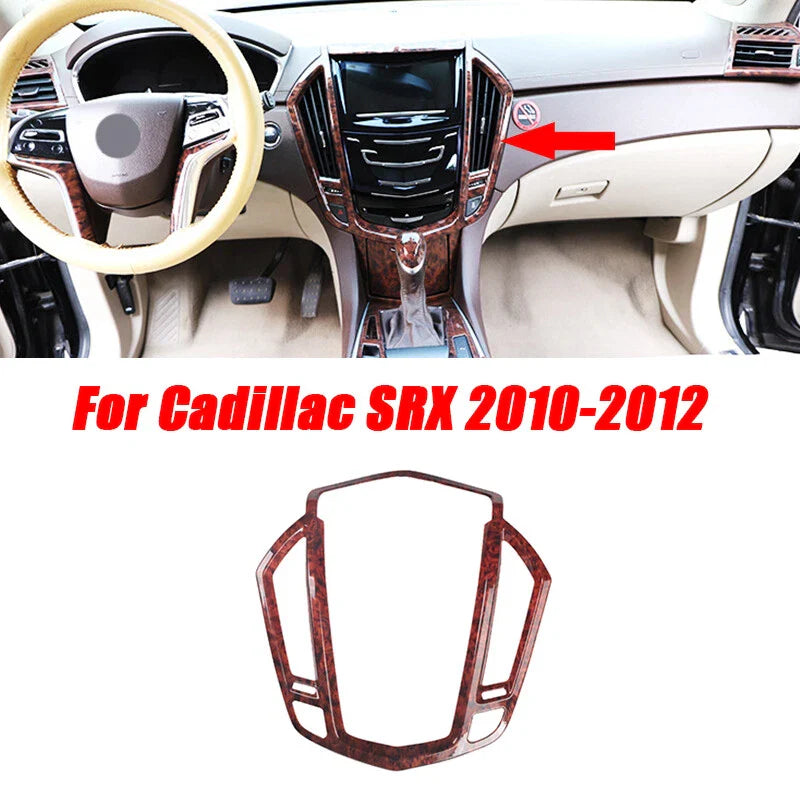Brown Wood Console Panel Cover Trim for Cadillac SRX (2010–2012)