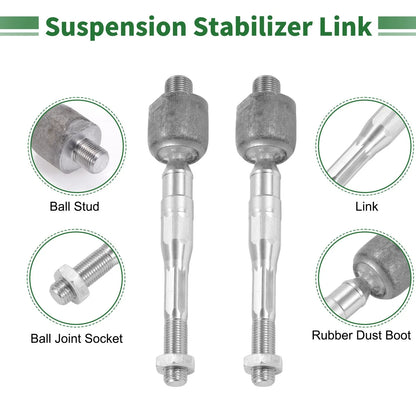 8pcs Front Suspension Kit for Honda Civic  - Tie Rod Ends, Sway Bar Links, Ball Joints