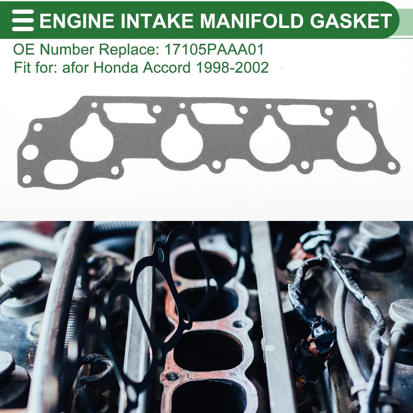 Engine Intake Manifold Gasket for Honda Accord (1998–2002) No. 17105PAAA01