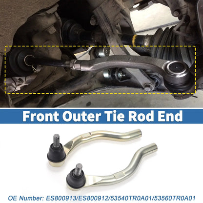 2 x Front Outer Tie Rod Ends for Acura ILX (2013-2017)