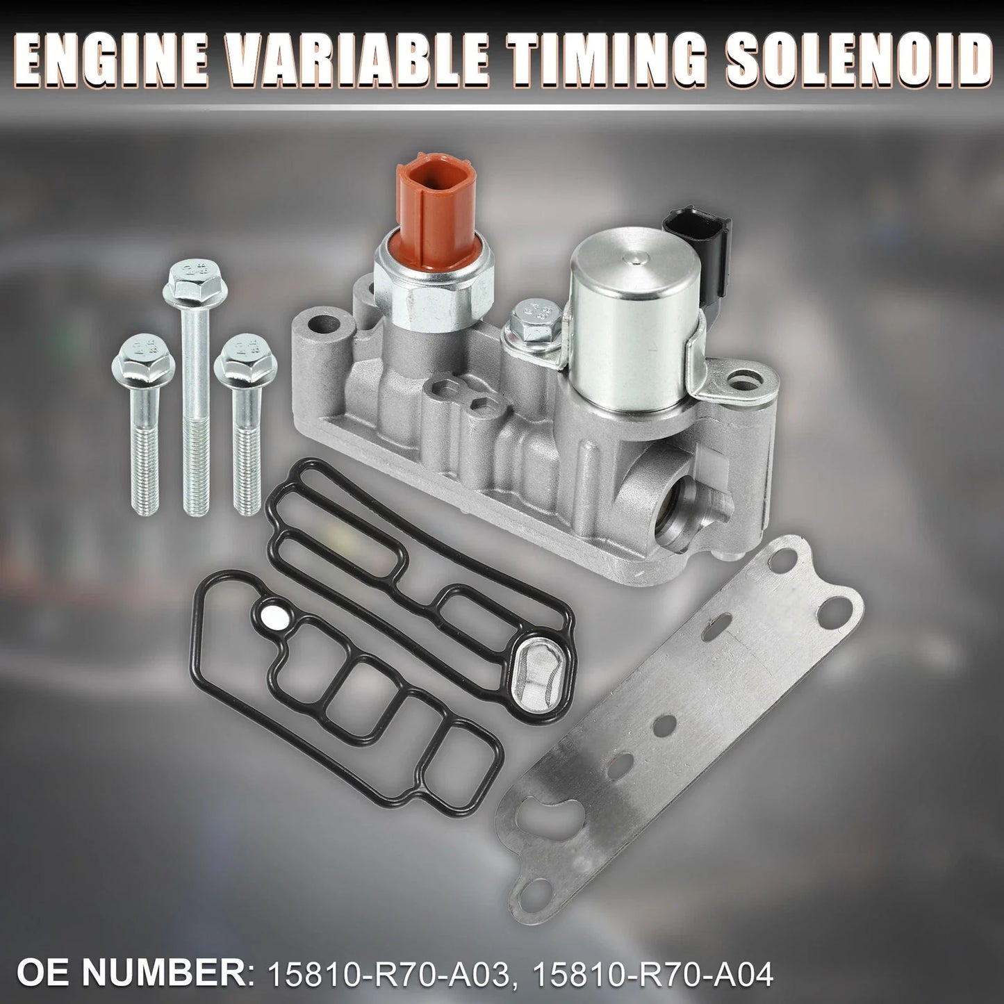 Engine Variable Timing Solenoid Assembly Set with Gasket for Honda (2016-2021)