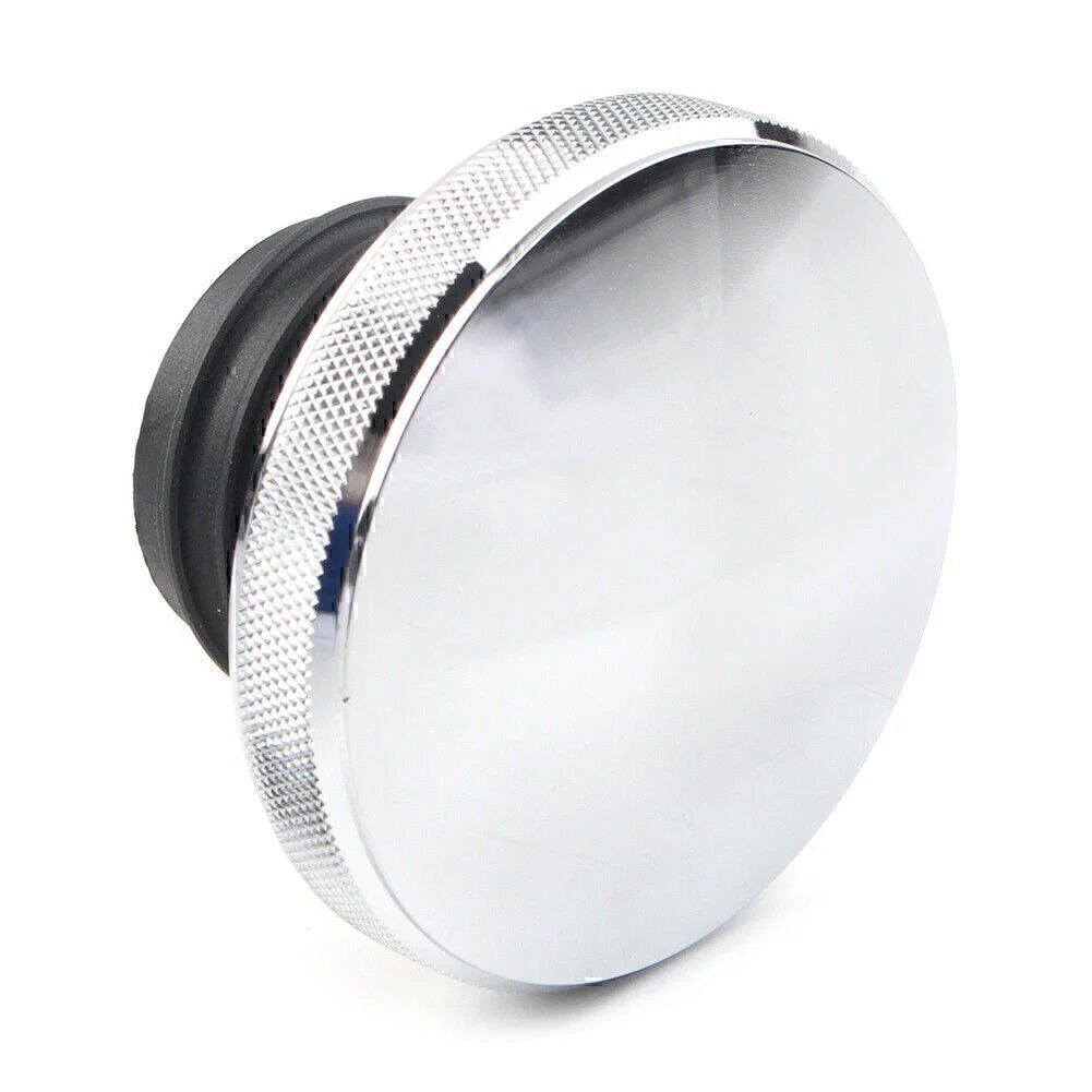 Chrome Vented Gas Cap Fuel Tank Cover for Harley Dyna, Road King, Softail