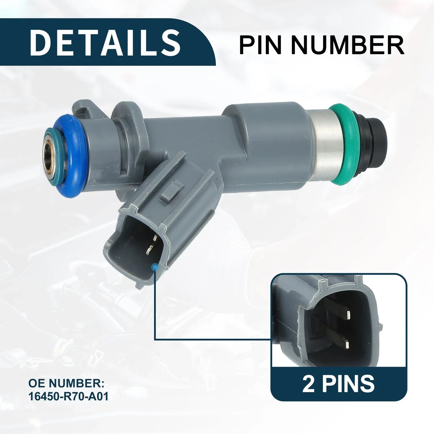 Fuel Injector 6 x No.16450-R70-A01 for Honda Accord (2008-2012)