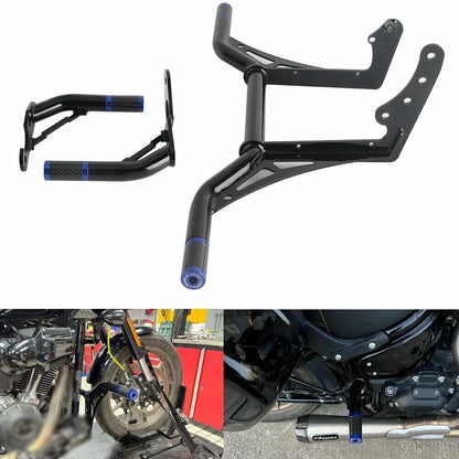 Front & Rear Crash Bar Frame Sliders for Harley Softail Street Bob Low Rider (2018-2024)