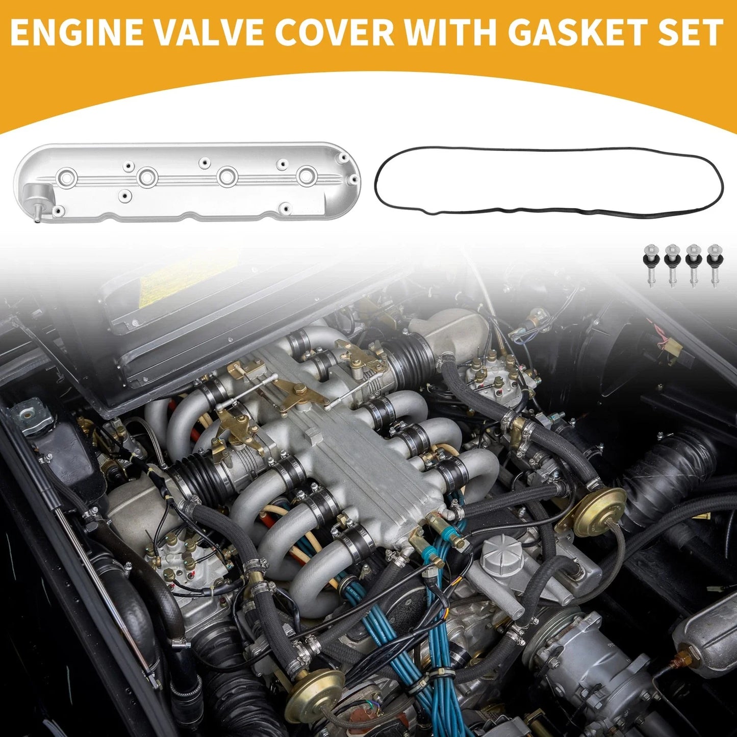Engine Valve Cover with Gasket for Chevrolet Tahoe (2000-2008) 1 Set