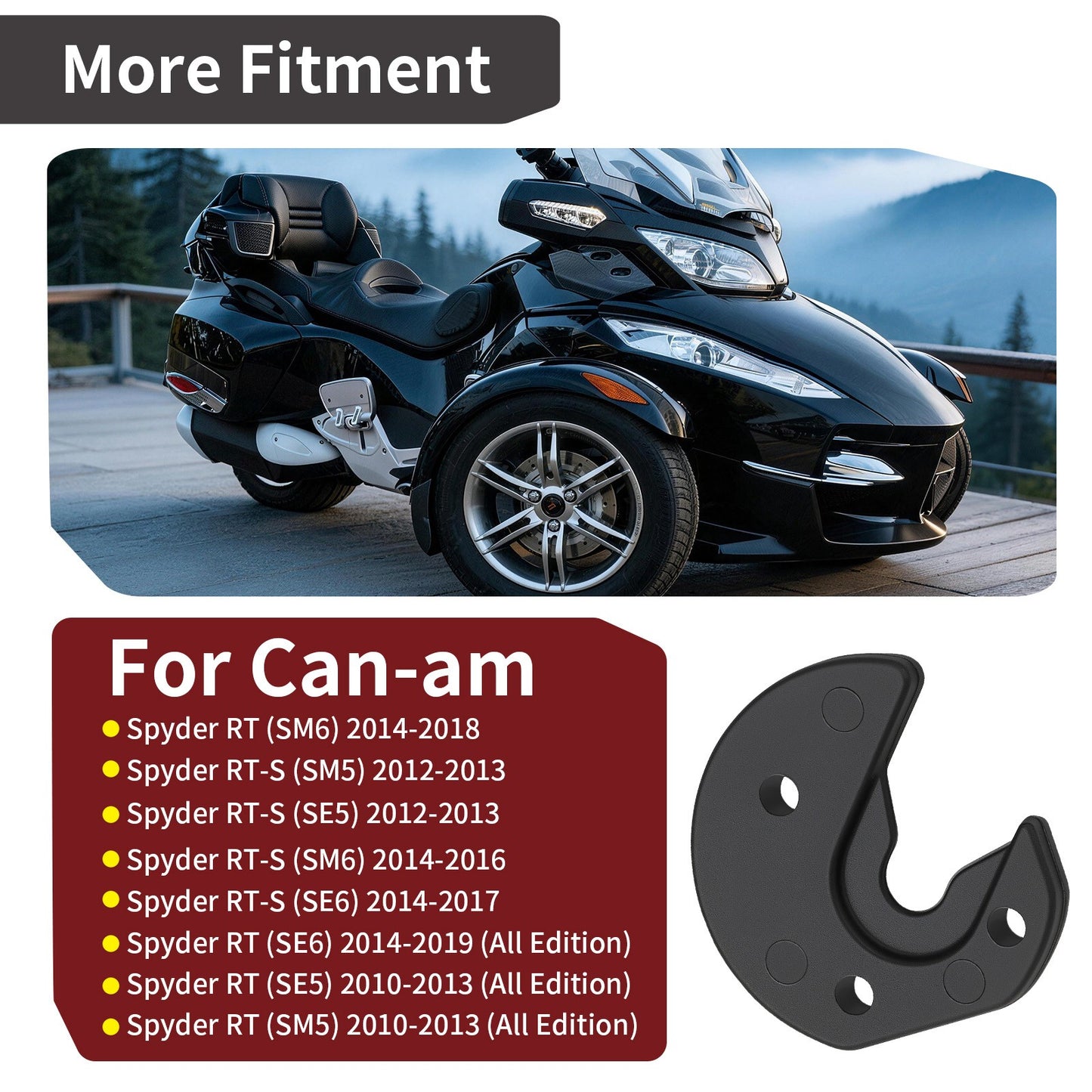 2 Console Assembly Housing Clips for Can-Am Spyder RT SM5 SE5 (2010–2013)