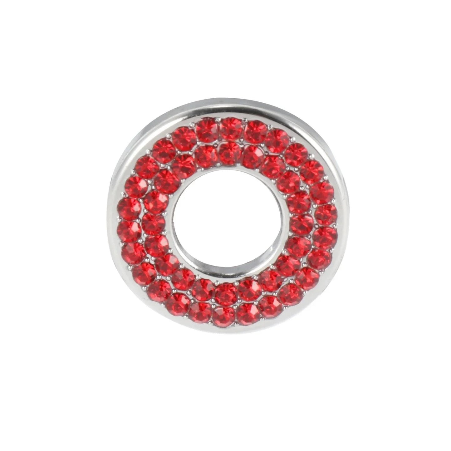 4 x Red Bling Car Door Lock Stickers for Mercedes Benz E C Class GLC (2015-2019)