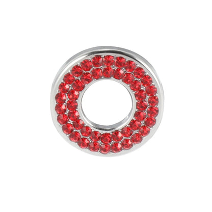 4 x Red Bling Car Door Lock Stickers for Mercedes Benz E C Class GLC (2015-2019)
