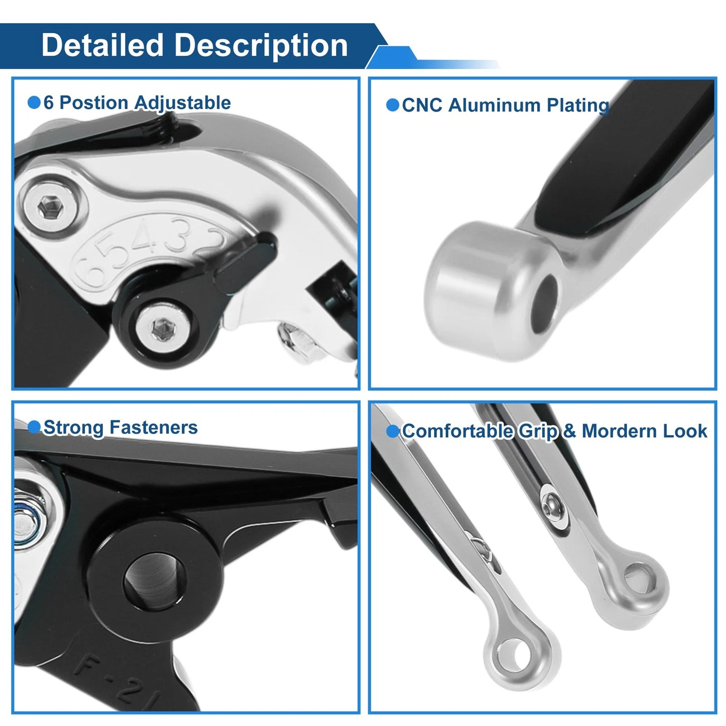 Short Long Brake Clutch Lever for Kawasaki Versys 650 (2015–2023)